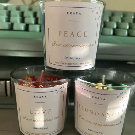 Crystal Affirmation Candle Trio (Set of 3)